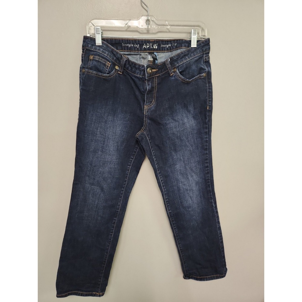 Apt 9 Jeans  Women's Modern Fit Straight Leg Jeans Size 8 Dark Wash